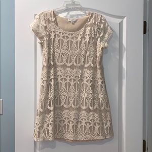 Cream lace dress from Nordstrom